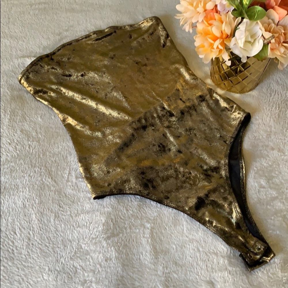 FOREVER velvet bodysuit size S